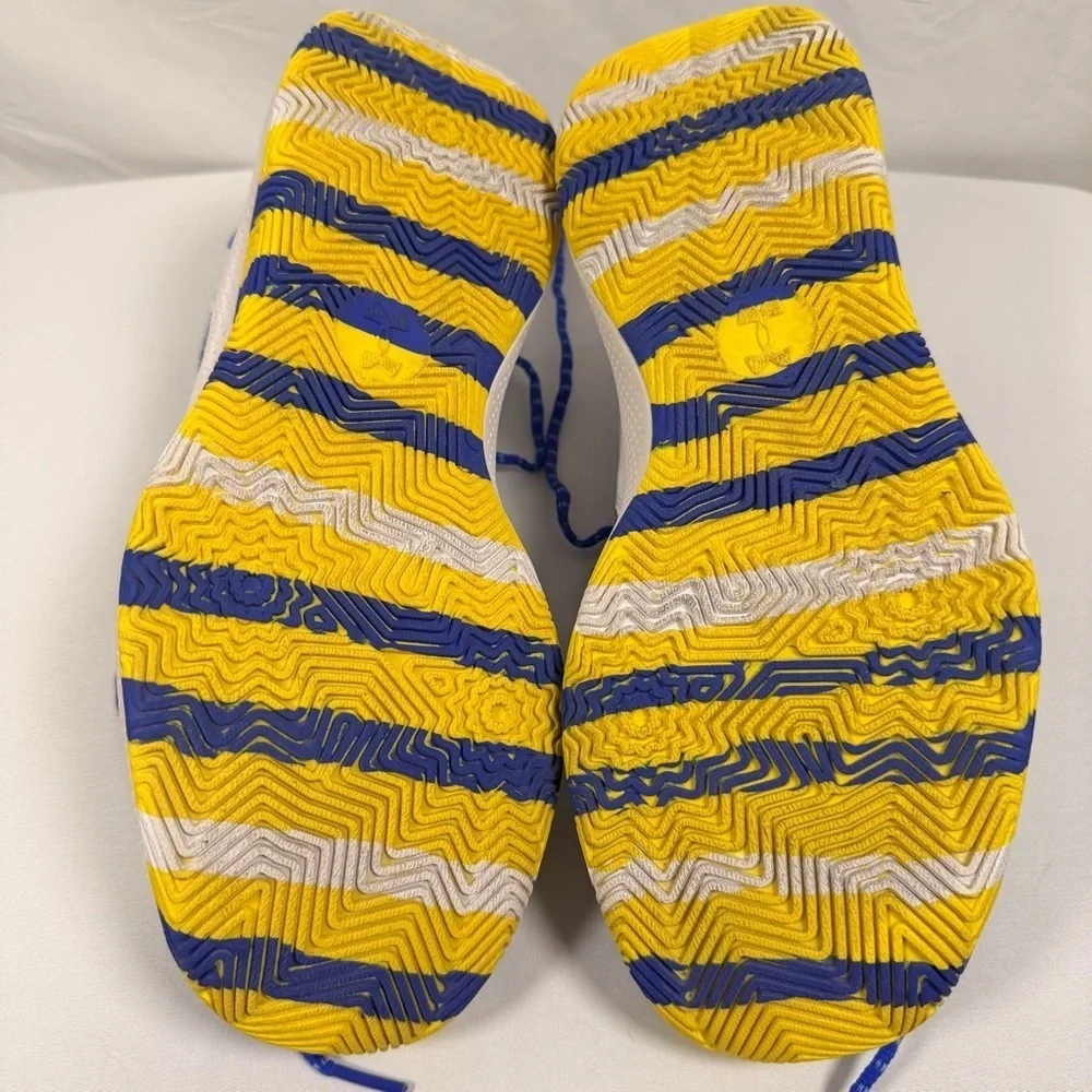 Under Armour Curry Men’s Basketball Athletic Shoe Size 11.5 Blue, Yellow & White